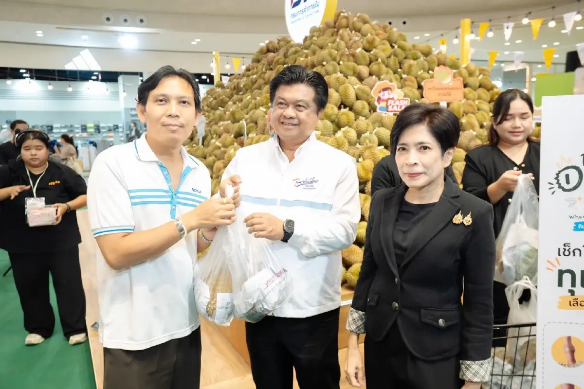 พาณิชย์เร่งกระจายผลผลิตทุเรียน เพิ่มช่องทางขาย ช่วยเกษตรกรสร้างรายได้