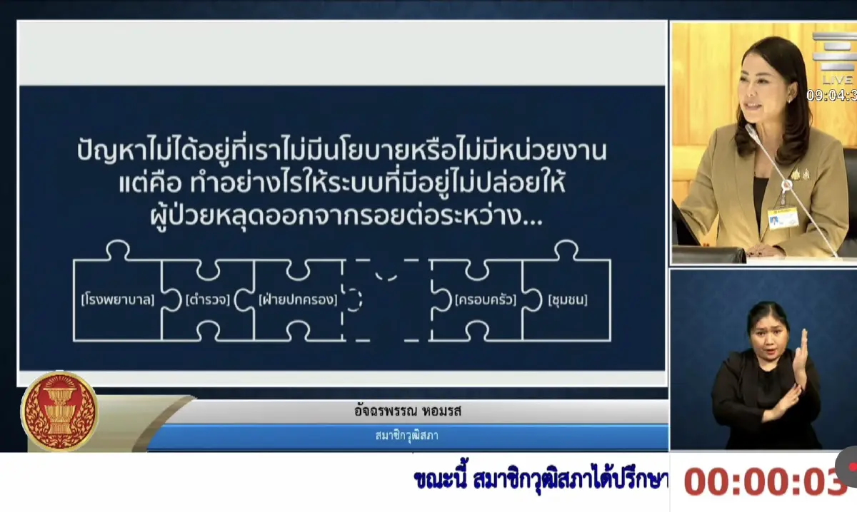 "26 สว." คดีฮั้ว ตบเท้าเข้าประชุมสภาตามปกติ เพื่อน สว. แห่กอดให้กำลังใจ "อัจฉรพรรณ"