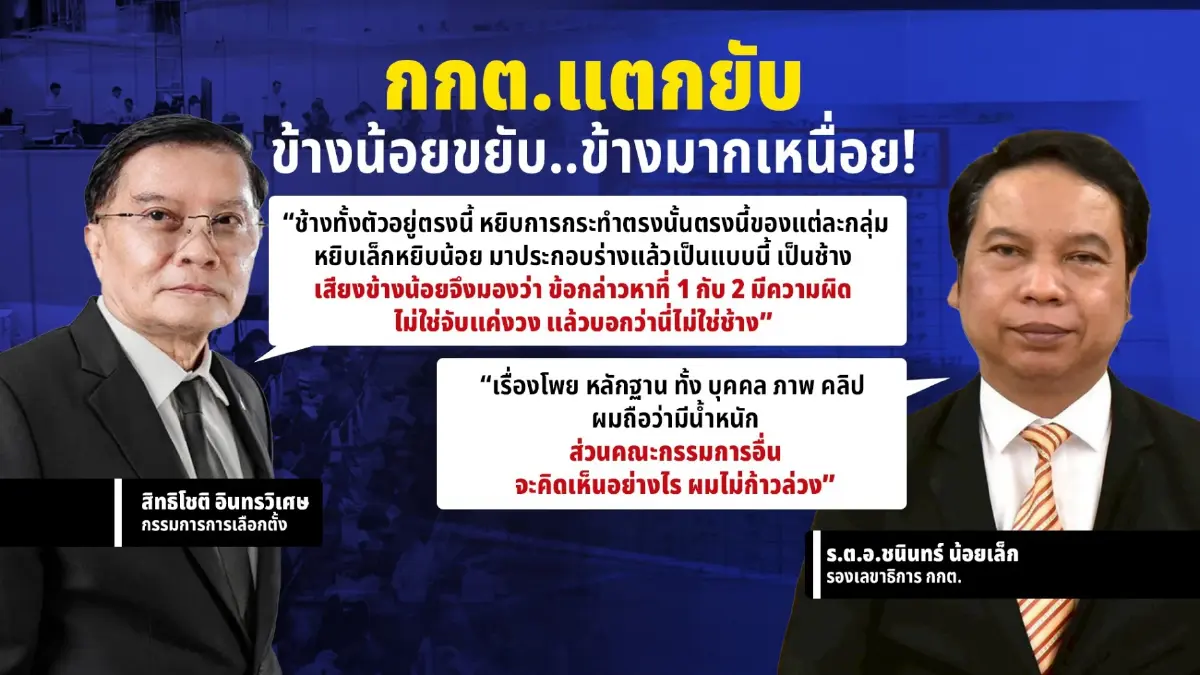 กกต.แตกยับ เมื่อเสียงข้างน้อยขยับ เสียงข้างมากเหนื่อย จับตา “3 ปลายทาง” สุสาน “คดีฮั้ว สว.”