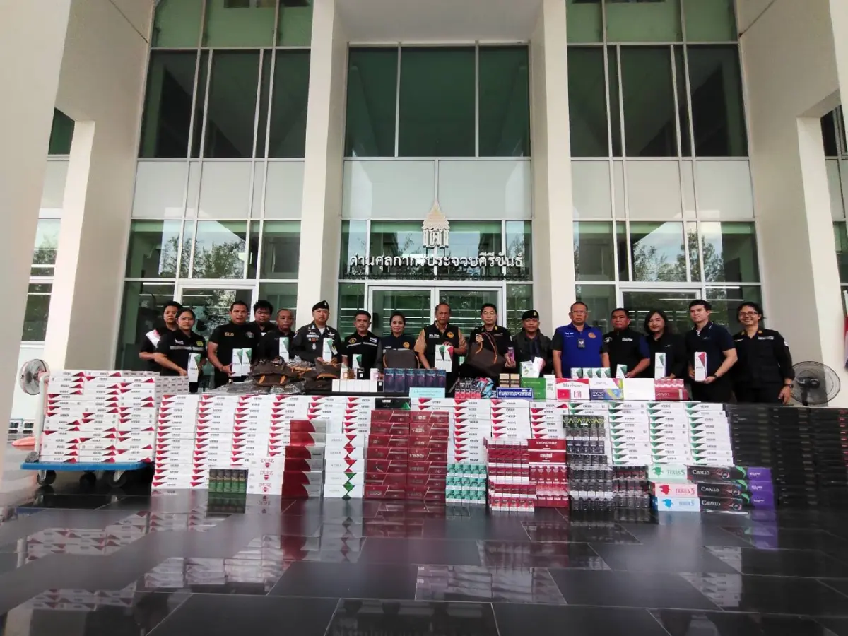 สกัดของเถื่อน! " ลุยตรวจ "รถไฟสายใต้-ด่านทางบก" ยึด "บุหรี่เถื่อน-แบรนด์เนม-บุหรี่ไฟฟ้า" มูลค่า 4.37 ล้านบาท