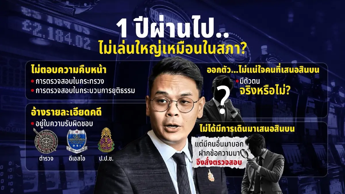 ซักฟอกเดือด! ล็อกเป้า "ไชยชนก" กล่องดวงใจบุรีรัมย์ ปม "เว็บพนัน" เสนอ "สินบน 40 ล้าน" เทียบตำนาน "สินบนไม้สาละวิน" สะท้านทำเนียบฯ