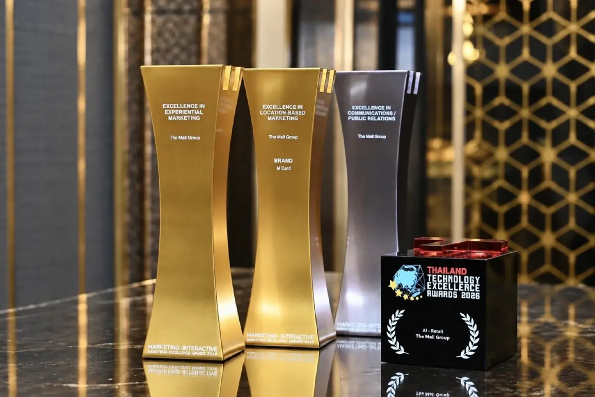 เดอะมอลล์ กรุ๊ป กวาด 4 รางวัล จาก 2 เวทีระดับสากล Asian Technology Excellence Awards 2026 และ Marketing Excellence Awards 2026