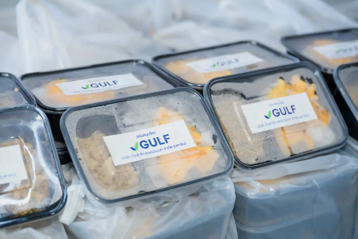 GULF สานต่อภารกิจ ‘GULF Care ส่งต่อความห่วงใยให้คนไทย’  ส่งมอบอาหารปรุงสุก 16,000 กล่อง ช่วยเหลือผู้ประสบภัยน้ำท่วมในพื้นที่กรุงเทพมหานคร