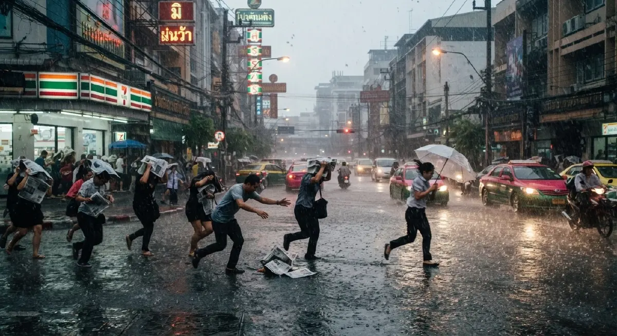 เช็กด่วนพิกัดฝน! กรมอุตุฯ เตือนทั่วไทยฝนฟ้าคะนอง 60-70% ตกหนักบางแห่ง