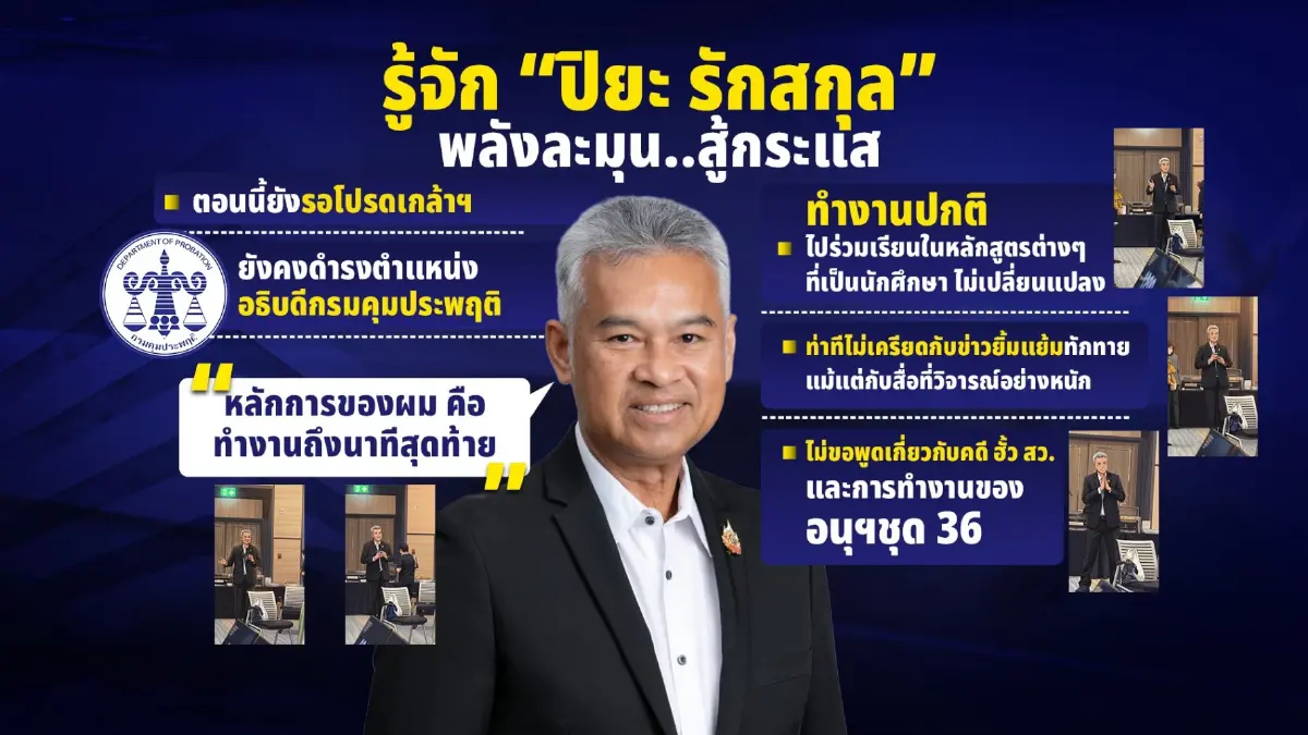 รู้จัก “ปิยะ รักสกุล” ว่าที่อธิบดีดีเอสไอ พลังละมุน..สู้กระแสกระหน่ำ