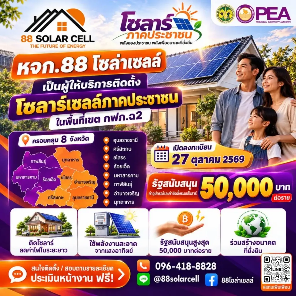 รายใหญ่ทั้งนั้น กฟภ.เปิดชื่อ "เอกชน" ได้รับรองติดตั้งโซลาร์รูฟ 