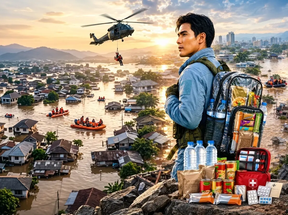 มีติดบ้านไว้รอดแน่! ปภ. แนะจัด "กระเป๋าต้องรอด" กฎเหล็ก 72 ชั่วโมง เช็กลิสต์ 6 หมวด 30 รายการ