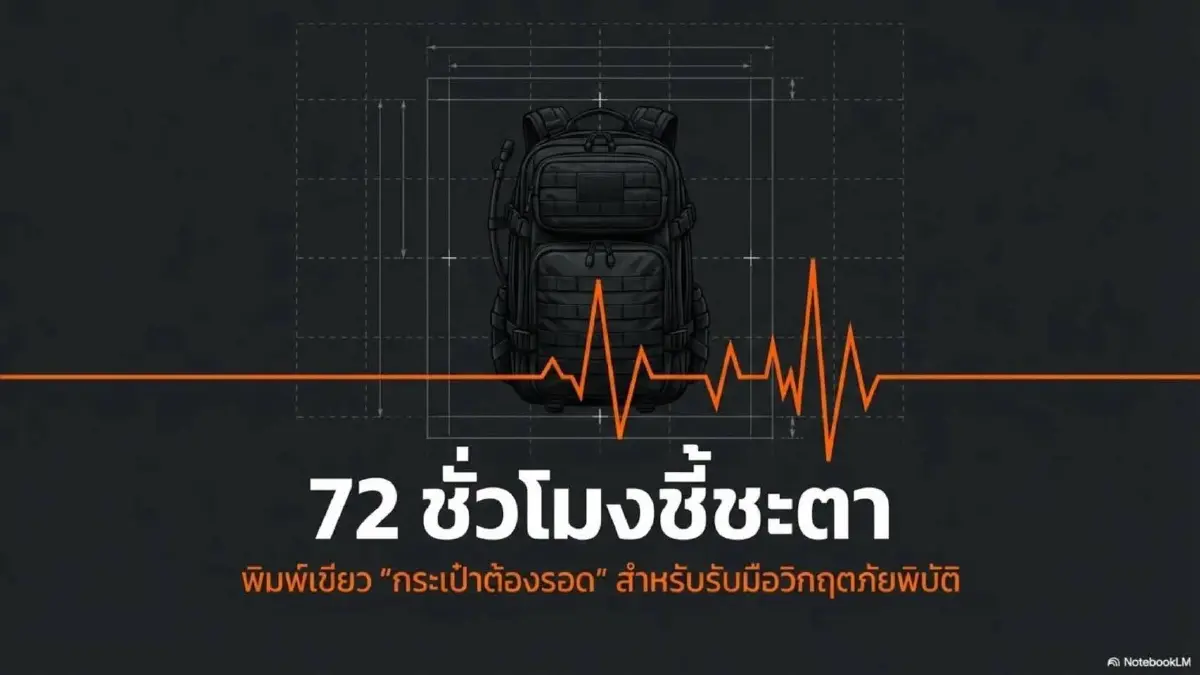 มีติดบ้านไว้รอดแน่! ปภ. แนะจัด "กระเป๋าต้องรอด" กฎเหล็ก 72 ชั่วโมง เช็กลิสต์ 6 หมวด 30 รายการ