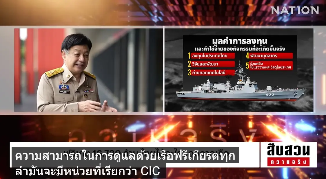 สืบสวนความจริง! ผ่าโครงการ "เรือฟริเกต 1.6 หมื่นล้าน" คุ้มค่าแค่ไหน? สัดส่วนต่อเรือในไทย 20% คุ้มจริงหรืออิงสัญญา
