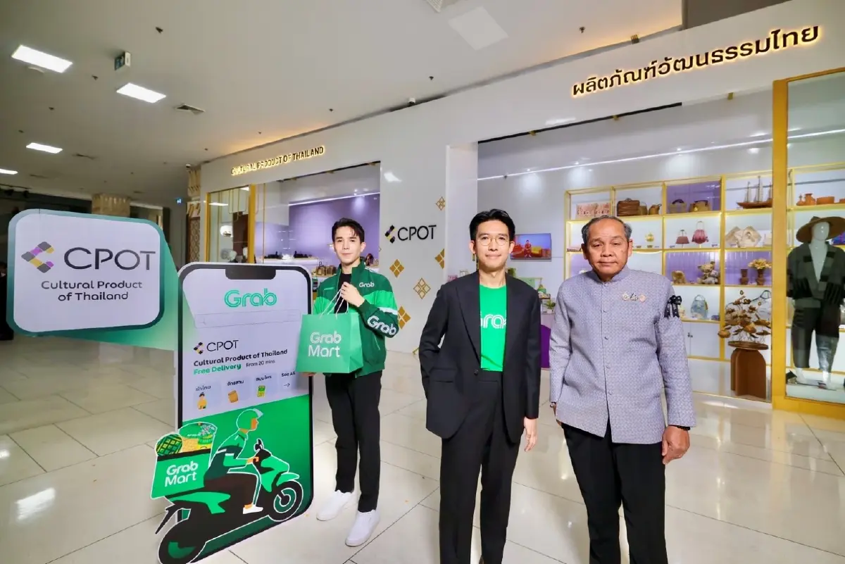 วธ. ผนึก แกร็บ ดัน “Cultural NEXUS” นำสินค้า CPOT ขึ้น GrabMart