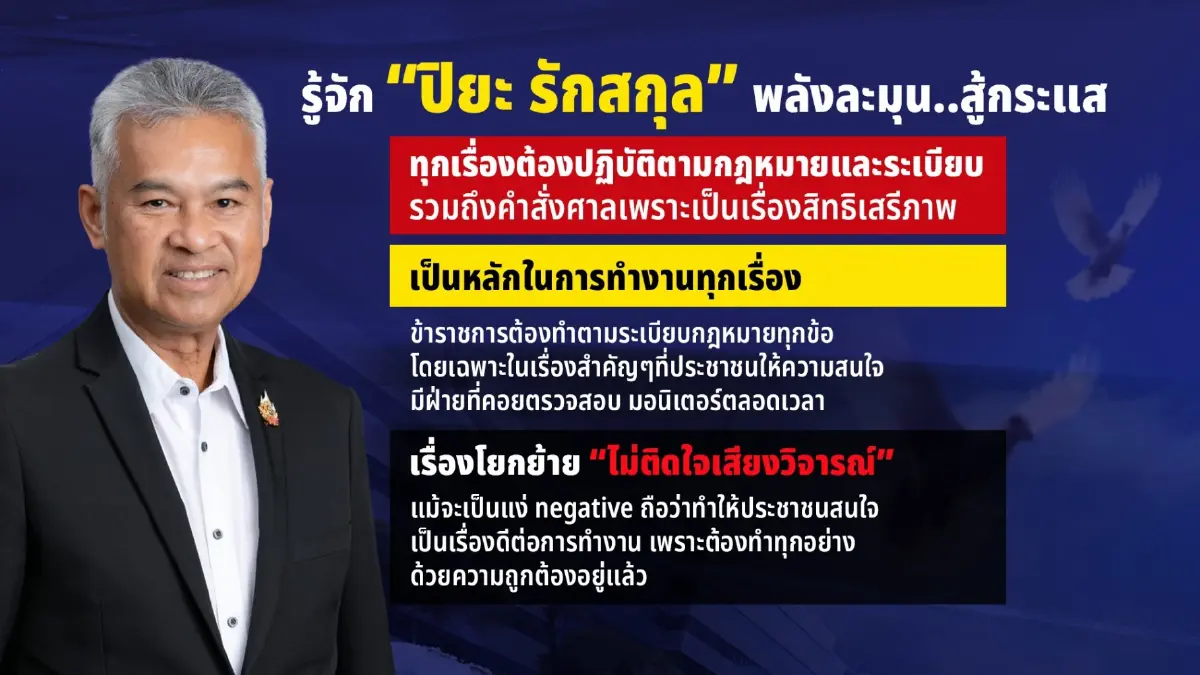 รู้จัก “ปิยะ รักสกุล” ว่าที่อธิบดีดีเอสไอ พลังละมุน..สู้กระแสกระหน่ำ