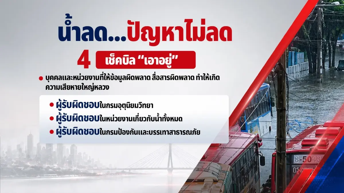 น้ำลดแต่ปัญหาไม่ลด เปิด 4 ปมรัฐบาลเจอศึกน้ำท่วม-ตอเริ่มผุด กับ IO ขุดหา “แพะ”
