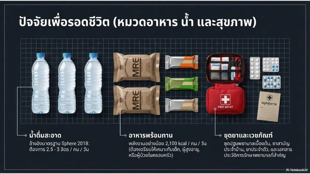 มีติดบ้านไว้รอดแน่! ปภ. แนะจัด "กระเป๋าต้องรอด" กฎเหล็ก 72 ชั่วโมง เช็กลิสต์ 6 หมวด 30 รายการ