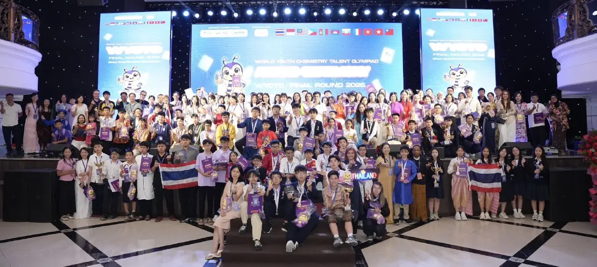 25 เยาวชนไทย กวาด 10 เหรียญเคมีโอลิมปิกโลก WYCTO 2026 คว้าแชมป์ประเภททีม