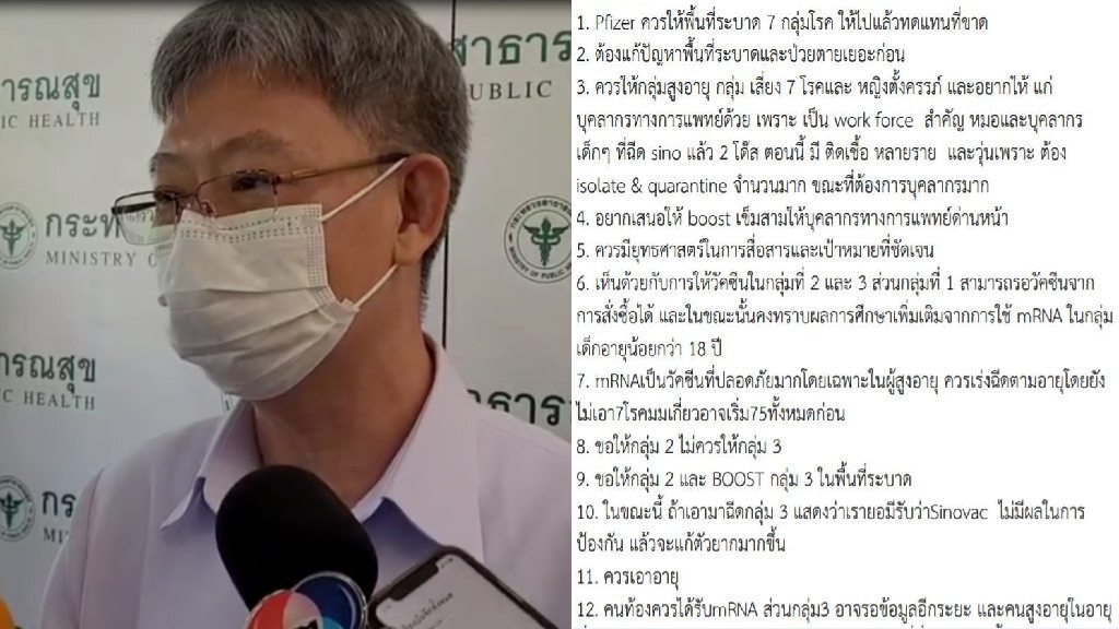 กรมควบคุมโรคแจงเอกสารหลุดค้านฉีด "ไฟเซอร์" หมอด่านหน้า ไม่ใช่ฉบับจริง?