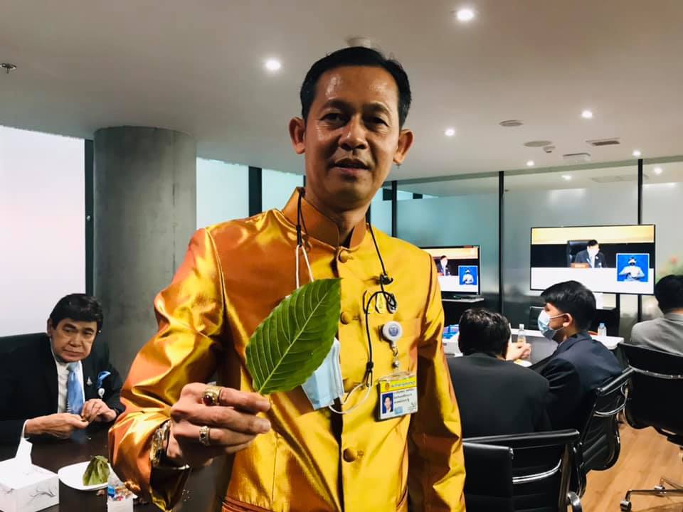 “สัณหพจน์” พกใบกระท่อมบุกรัฐสภา ลั่นเดินหน้าพัฒนาเป็นสมุนไพรโลก “สัณหพจน์” พกใบกระท่อมบุกรัฐสภา ลั่นเดินหน้าพัฒนาเป็นสมุนไพรโลก