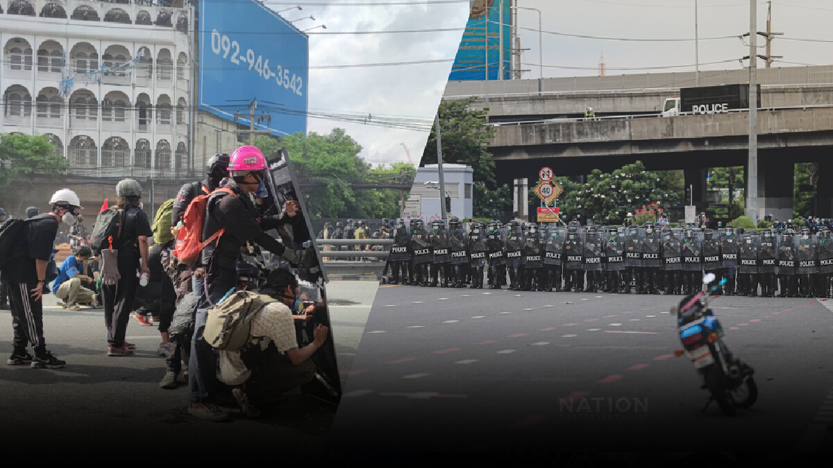ตำรวจรับมีการใช้กระสุนยางเพื่อควบคุมสถานการณ์ม็อบไม่ให้บานปลาย ตำรวจรับมีการใช้กระสุนยางเพื่อควบคุมสถานการณ์ม็อบไม่ให้บานปลาย