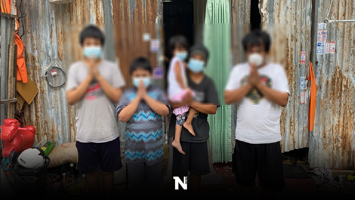 ชีวิตรันทดแม่ลูก 3 แคมป์คนงานก่อสร้างถูกพิษโควิดทำตกงาน