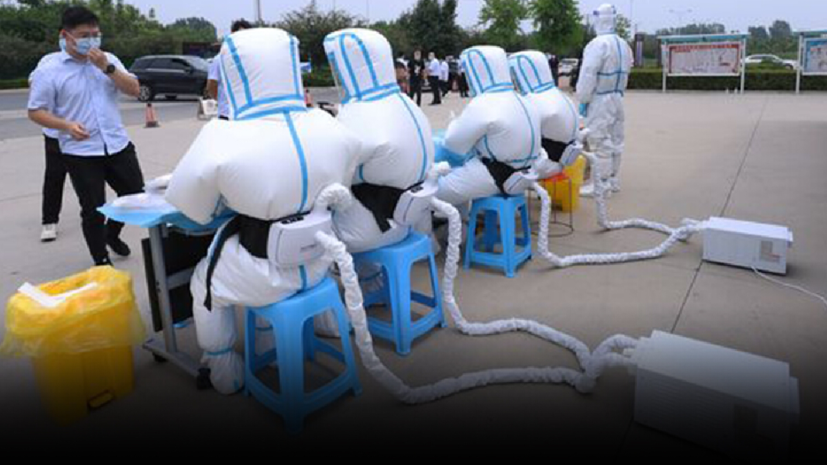 ไอเดียเจ๋ง! จีนพัฒนา "PPE ติดแอร์" คลายร้อนบุคลากรการแพทย์ ไอเดียเจ๋ง! จีนพัฒนา "PPE ติดแอร์" คลายร้อนบุคลากรการแพทย์