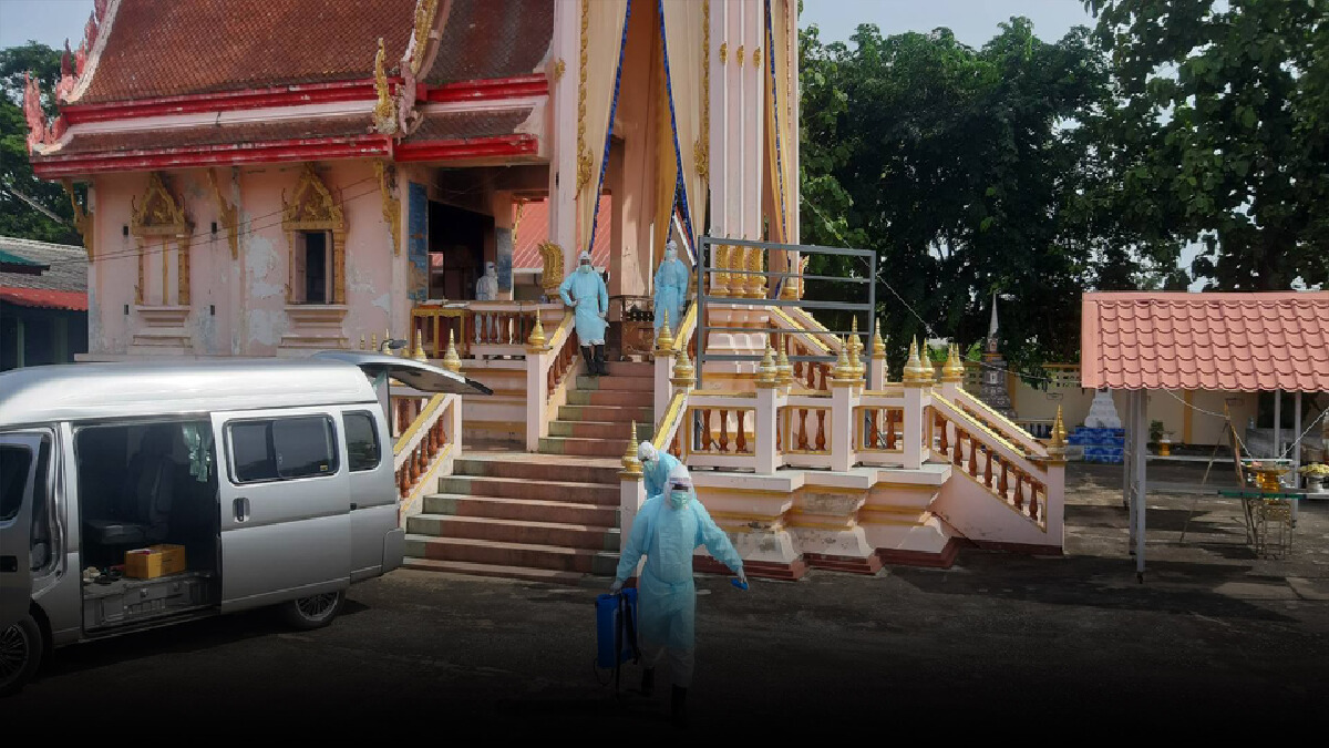 เร่งนำศพกำลังบำเพ็ญกุศลไปเผา-พบสามีติดโควิด