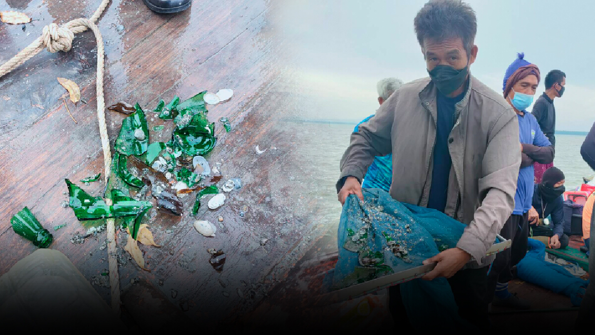 ชาวประมงโวย!ถูกมือดีโรยเศษแก้วในทะเลอ่าวบ้านดอนหวังยึดครองพื้นที่ ชาวประมงโวย!ถูกมือดีโรยเศษแก้วในทะเลอ่าวบ้านดอนหวังยึดครองพื้นที่