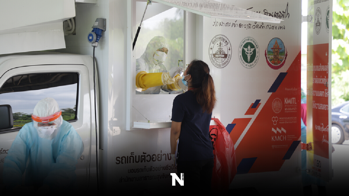นำรถชีวนิรภัยตรวจโควิดโรงงานตัดเย็บเสื้อผ้าหลังติดเชื้อแล้ว 3 ราย