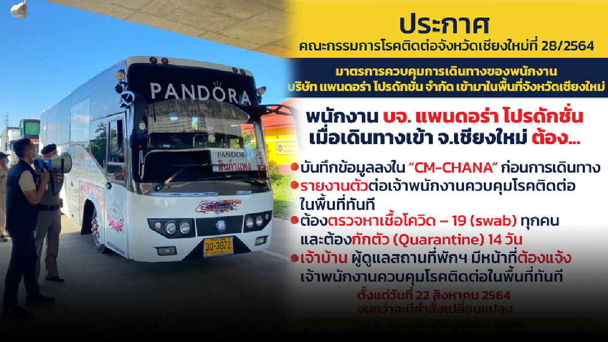 เชียงใหม่คุมเข้มคลัสเตอร์แพนดอร่าลำพูน