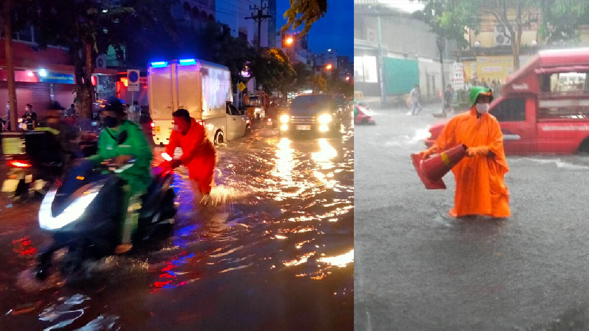 เช็กด่วน 13 เส้นทางน้ำท่วมขัง รถติดหนัก หลังฝนถล่มกรุง