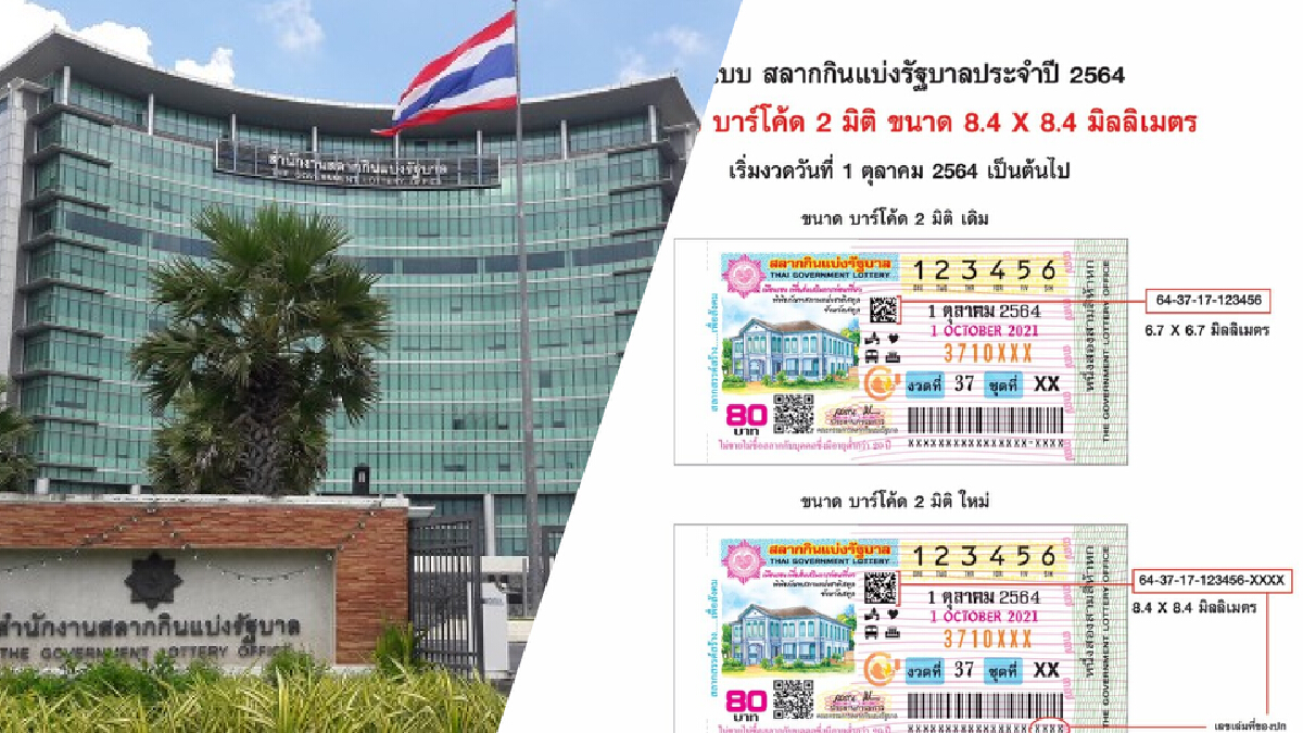 กองสลากฯ ดีเดย์ขยายขนาดบาร์โค้ดบนสลากกินแบ่งรัฐบาล งวด 1 ต.ค. นี้ กองสลากฯ ดีเดย์ขยายขนาดบาร์โค้ดบนสลากกินแบ่งรัฐบาล งวด 1 ต.ค. นี้