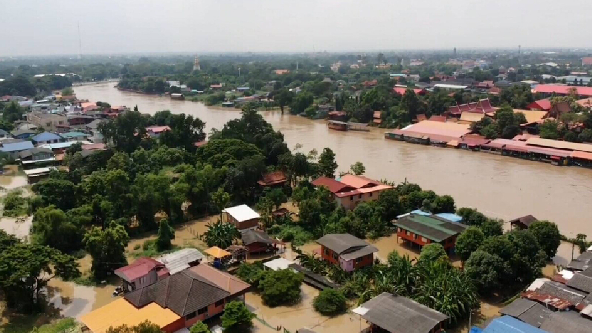 เขื่อนเจ้าพระยาเพิ่มการระบายน้ำอีก ท่วมวัด โรงเรียน ชุมชน เขื่อนเจ้าพระยาเพิ่มการระบายน้ำอีก ท่วมวัด โรงเรียน ชุมชน