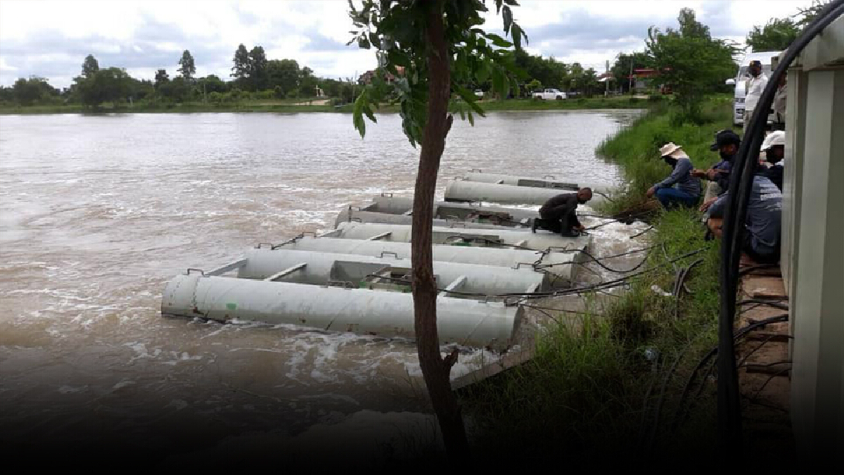 ชลประทานโคราช เร่งติดตั้งเครื่องผลักดันน้ำลำเชียงไกร ชลประทานโคราช เร่งติดตั้งเครื่องผลักดันน้ำลำเชียงไกร
