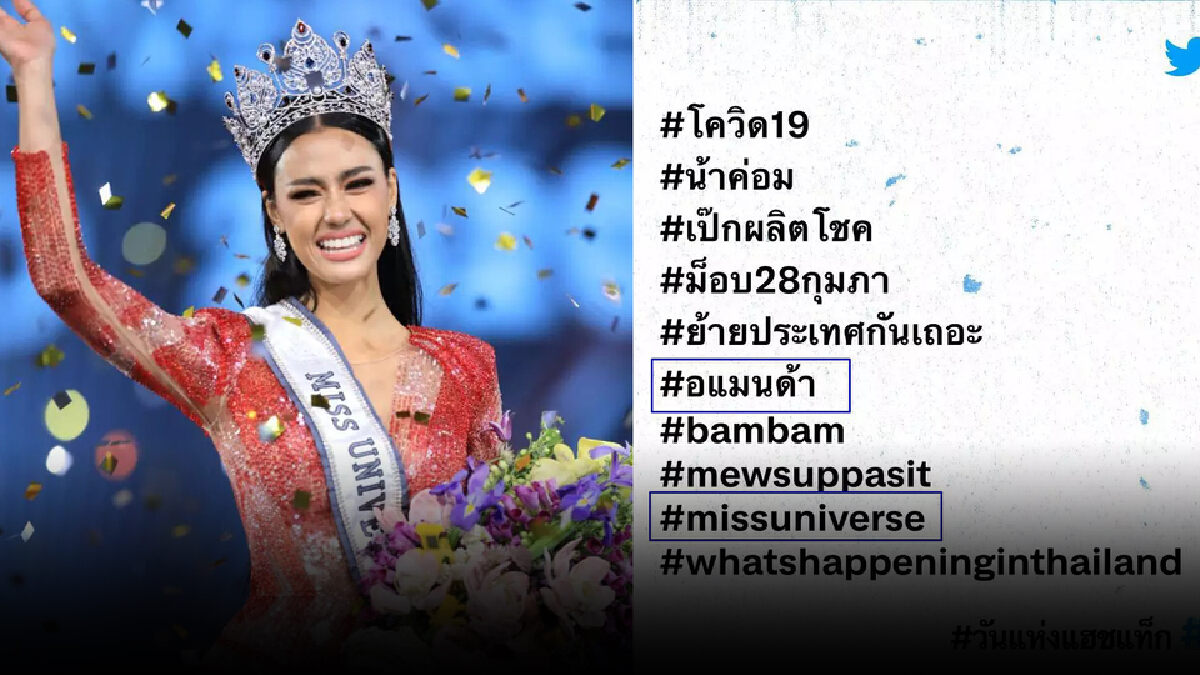 “อแมนด้า” ปลื้ม ชื่อติด TOP10 แฮชแท็กยอดนิยมทวิตเตอร์ไทย “อแมนด้า” ปลื้ม ชื่อติด TOP10 แฮชแท็กยอดนิยมทวิตเตอร์ไทย