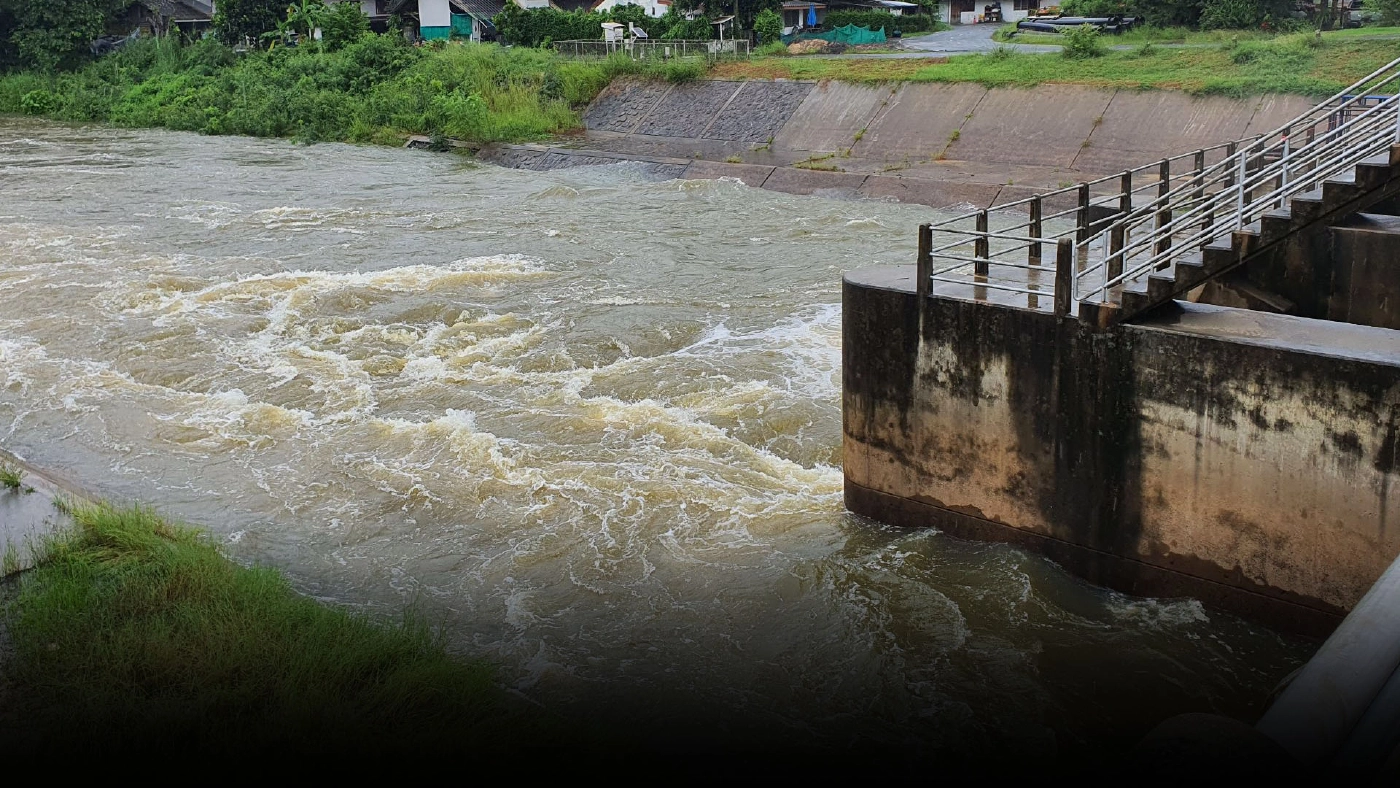 เตี้ยนหมู่ ทำให้อ่างเก็บน้ำห้วยเสนง น้ำเต็มความจุอ่าง เตี้ยนหมู่ ทำให้อ่างเก็บน้ำห้วยเสนง น้ำเต็มความจุอ่าง