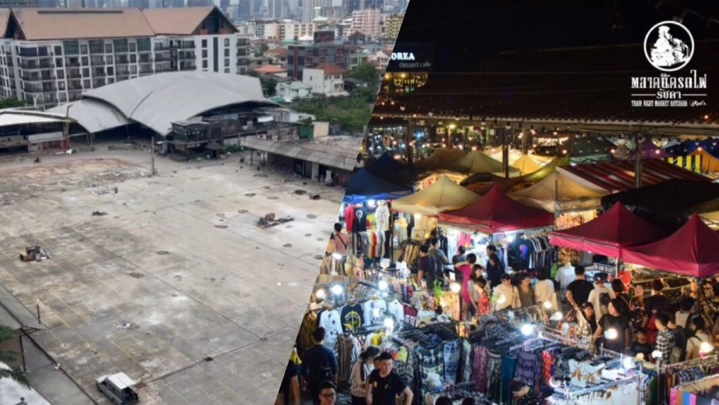 โควิด-19 ทำพิษ "ตลาดนัดรถไฟรัชดา" เหลือเพียงอดีตกลายเป็นที่โล่ง