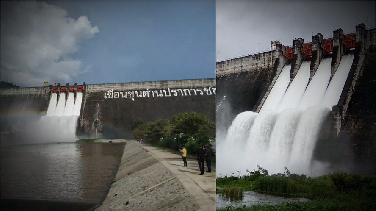 "เขื่อนขุนด่านฯ" เปิดสปีลเวย์เพิ่ม 4 ช่อง เร่งระบายน้ำด้านบน "เขื่อนขุนด่านฯ" เปิดสปีลเวย์เพิ่ม 4 ช่อง เร่งระบายน้ำด้านบน