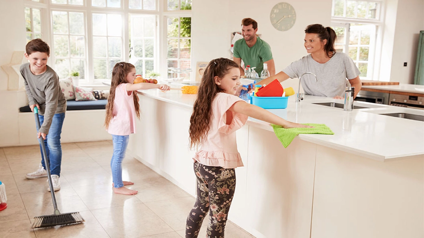 กรมอนามัย แนะพ่อแม่ ชวนลูกทำความสะอาดบ้าน ด้วยหลัก 3ส 1ล ช่วงปิดเทอม