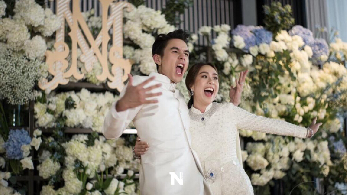 เริ่มต้นใช้ชีวิตคู่ "นิว ชัยพล" สวมแหวนเพชร 12 กะรัต ให้เจ้าสาว "เมษา กิตติมา"