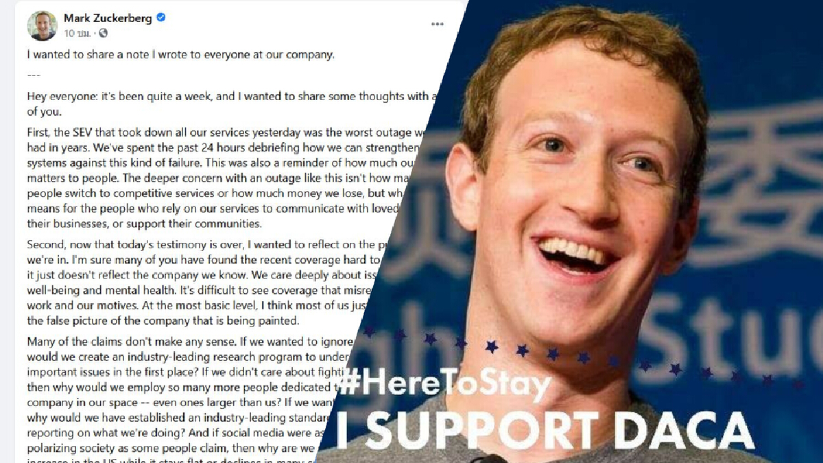 “มาร์ค ซัคเคอร์เบิร์ก” ร่ายยาวกรณี FB ล่ม ย้ำเป็นสิ่งเลวร้ายในรอบหลายปี