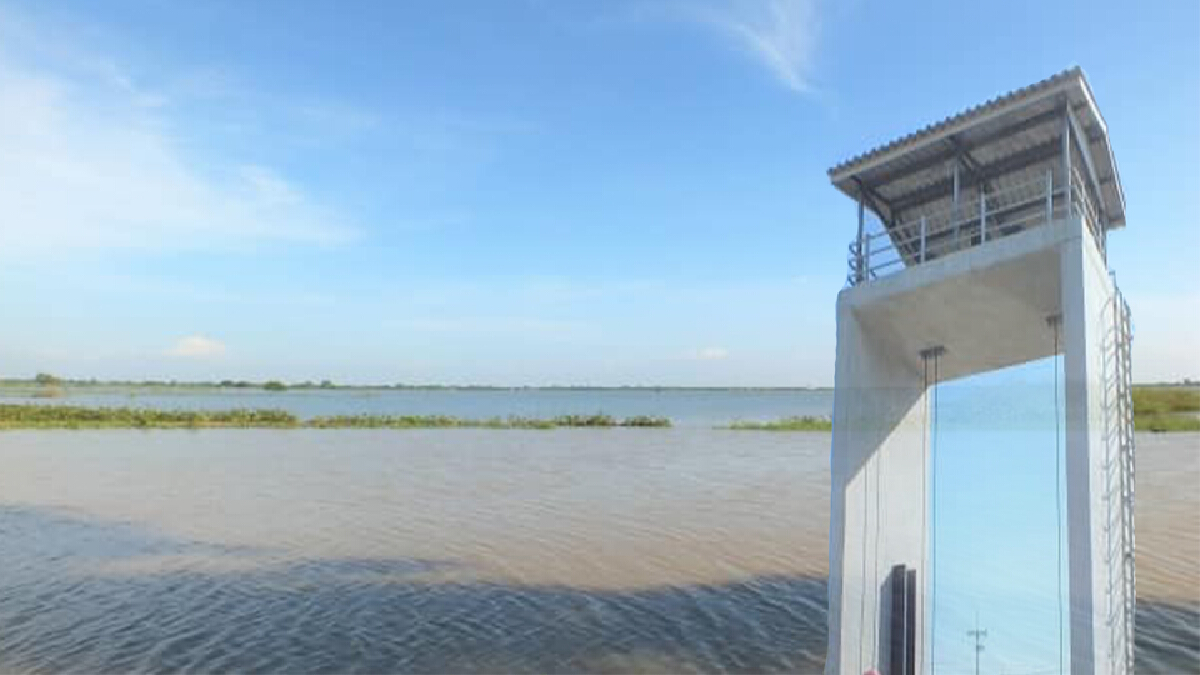 ชลประทาน แจงรับน้ำเข้าทุ่งบางกุ้งเต็มศักยภาพแล้ว