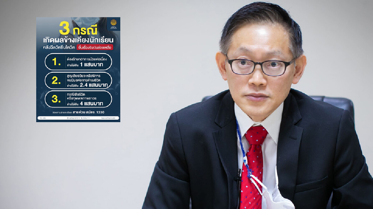 สปสช. แจงฉีดวัคซีนนักเรียนเกิดผลข้างเคียงรับเงินเยียวยาได้
