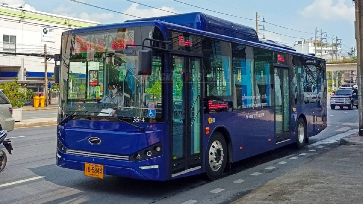 "รถเมล์ไฟฟ้า" ประเดิมวิ่งวันแรกสาย 35 เส้นทางพระประแดง-สายใต้ใหม่ "รถเมล์ไฟฟ้า" ประเดิมวิ่งวันแรกสาย 35 เส้นทางพระประแดง-สายใต้ใหม่