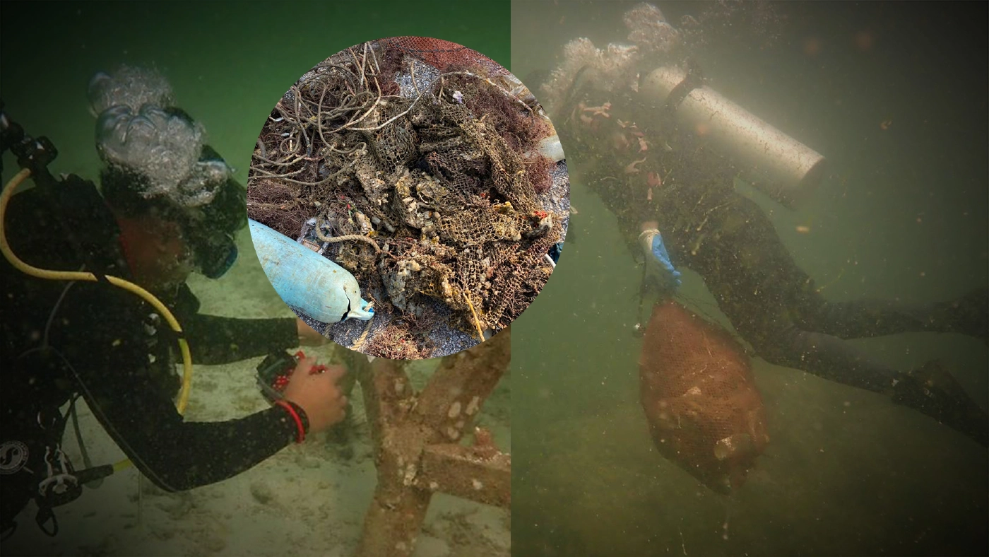 อช.หมู่เกาะชุมพร ดำน้ำสำรวจแนวปะการัง-เก็บขยะใต้ทะเล