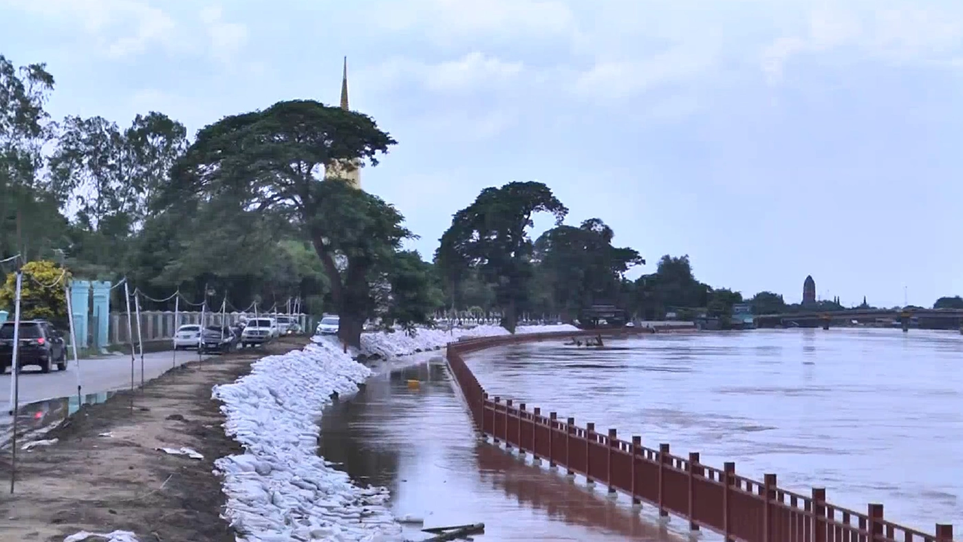 ระดับน้ำเกาะเมืองอยุธยาเพิ่มเกือบ 20 เซนติเมตร