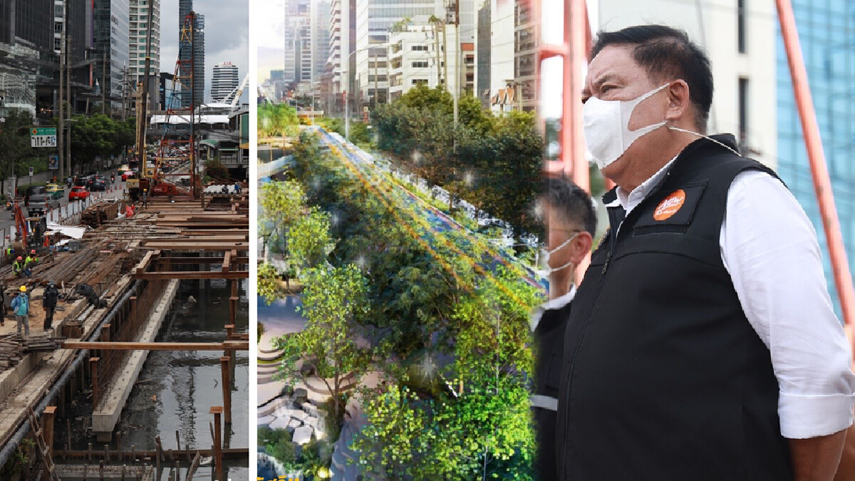 กทม. เผยภาพ สวนสาธารณะคลอง "ช่องนนทรี" ใจกลางย่านธุรกิจ