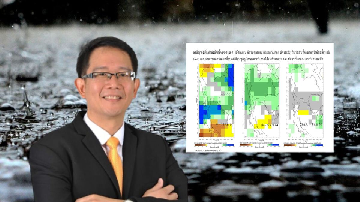 จับตา! ผู้เชี่ยวชาญภูมิอากาศ วิเคราะห์ไทยรับมือ "ฝนตก" ยาวถึง 22 ต.ค. จับตา! ผู้เชี่ยวชาญภูมิอากาศ วิเคราะห์ไทยรับมือ "ฝนตก" ยาวถึง 22 ต.ค.