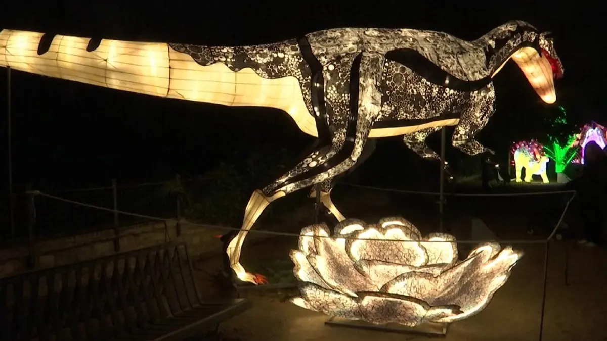 ไดโนเสาร์คืนชีพในงานนิทรรศการแสงสีที่ฝรั่งเศส ไดโนเสาร์คืนชีพในงานนิทรรศการแสงสีที่ฝรั่งเศส