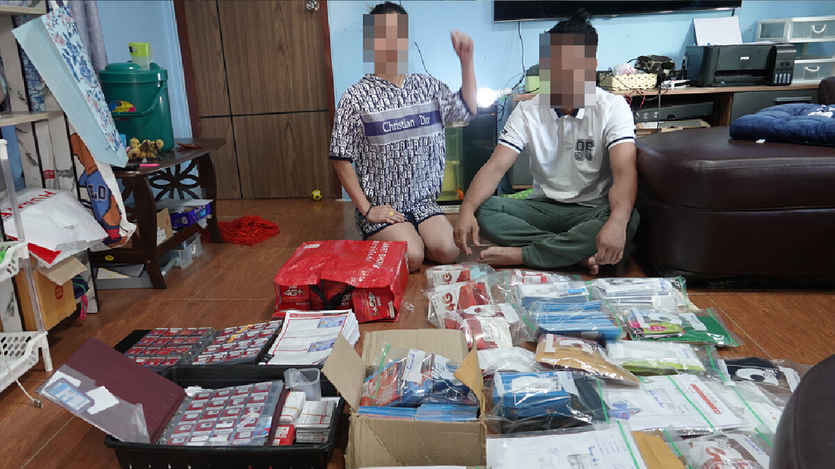 ชุดลาดตระเวนออนไลน์จับ2ผัวเมีย-แก๊งปลอมซิมมงคลเถื่อน