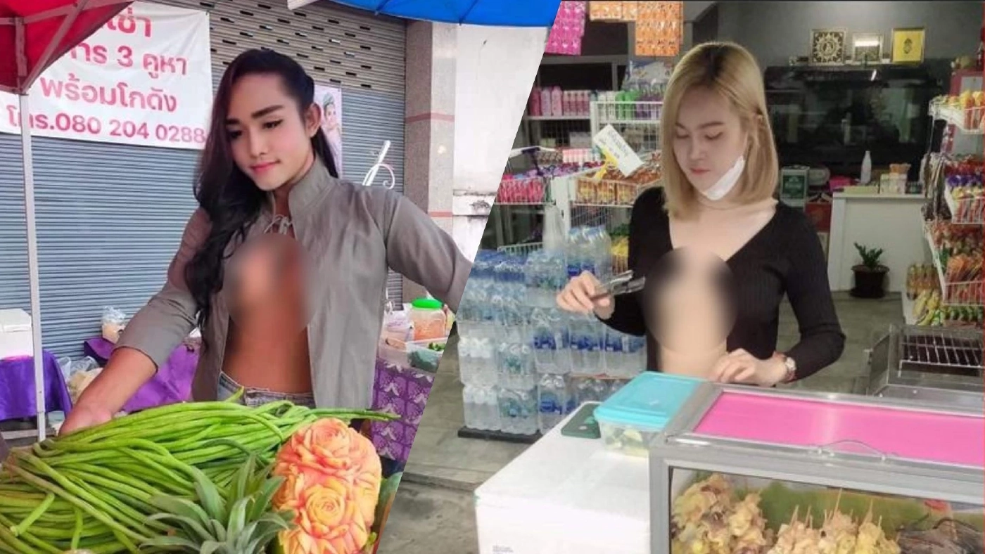 เทรนด์ใหม่! "แม่ค้าสาว" แห่โชว์วาบหวิวสร้างสีสันเอาใจลูกค้าหนุ่ม