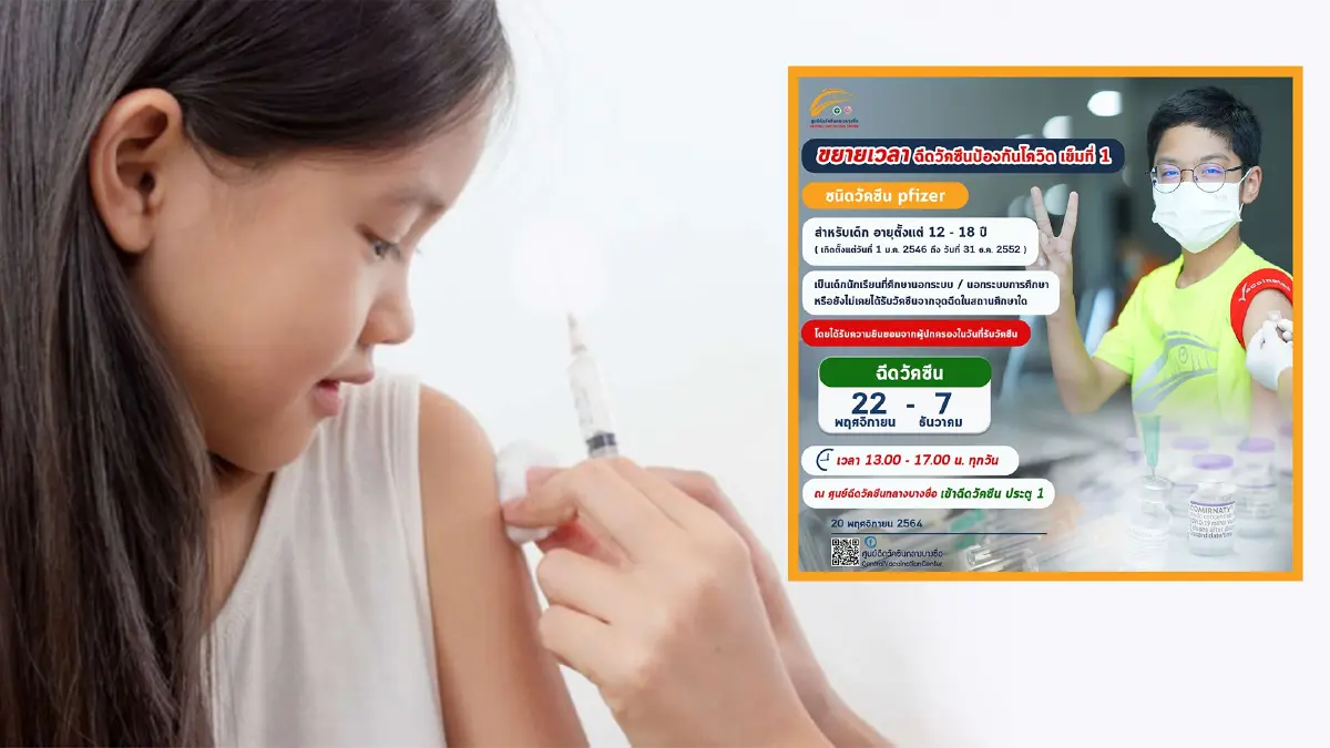 ข่าวดีสำหรับเด็กๆ บางซื่อขยายเวลา ให้บริการฉีดวัคซีนโควิด เข็มที่ 1 ข่าวดีสำหรับเด็กๆ บางซื่อขยายเวลา ให้บริการฉีดวัคซีนโควิด เข็มที่ 1