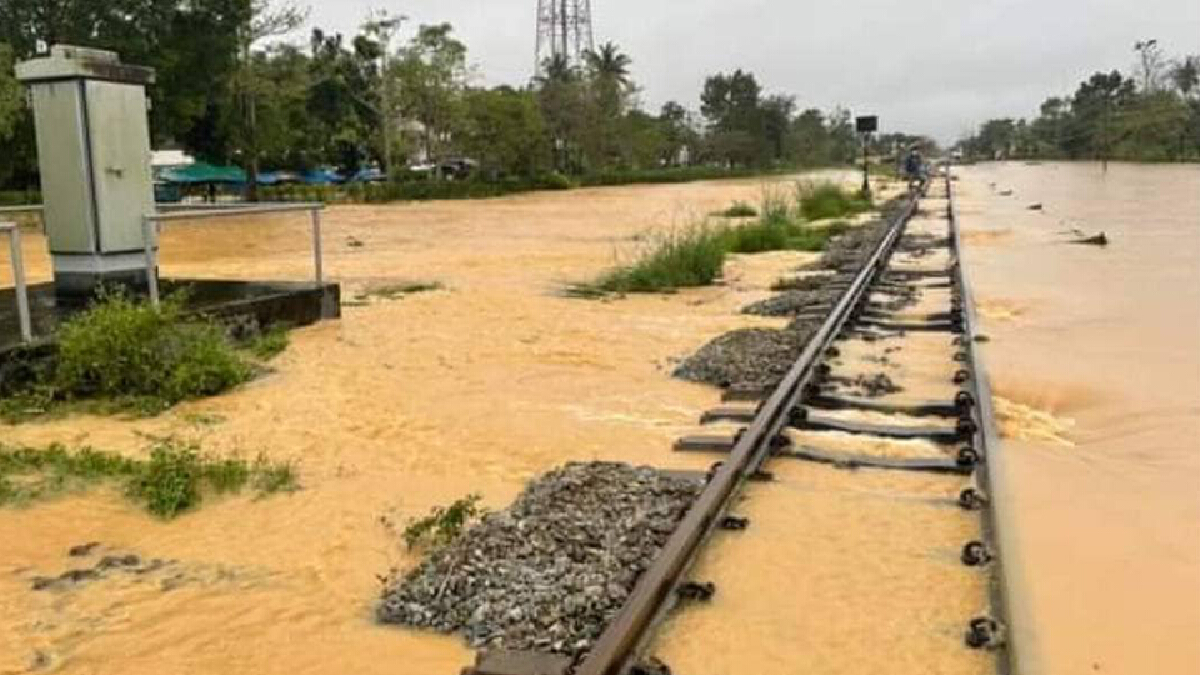 เช็กที่นี่!! เส้นทางเดินรถไฟประสบภัยน้ำท่วม